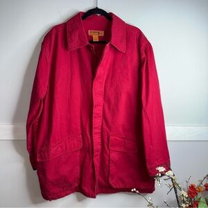 Sperry Men's Vibrant Red Barn Chore Coat Jacket. Gorpcore